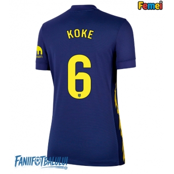 Atletico Madrid Koke #6 Tricou Fotbal Replică 2025-26 Femei Deplasare